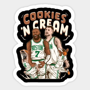 Jaylen Brown and Kristaps Porzingis "Cookies 'N Cream" Cartoon Sticker